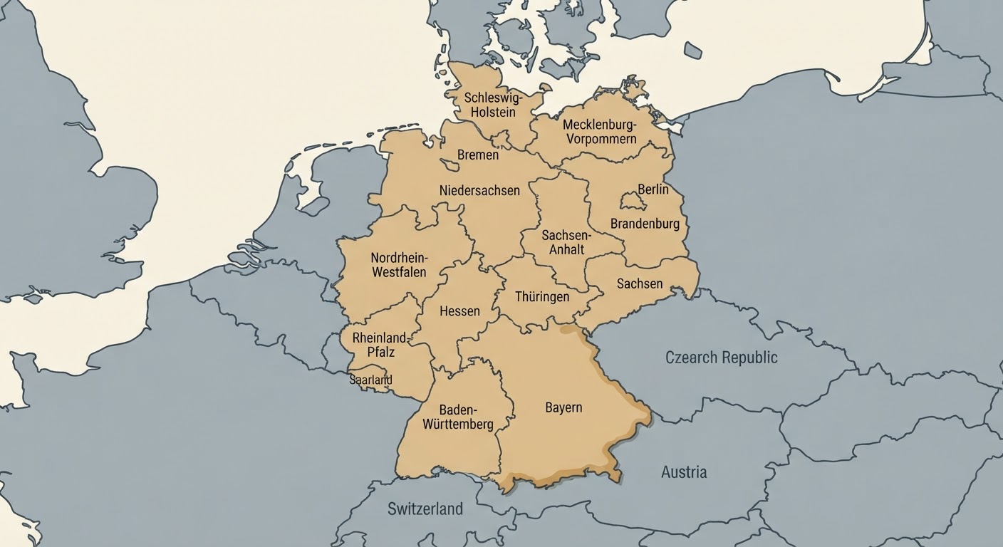 Illustrated map showing the origin of the Dachshund (Long Haired)