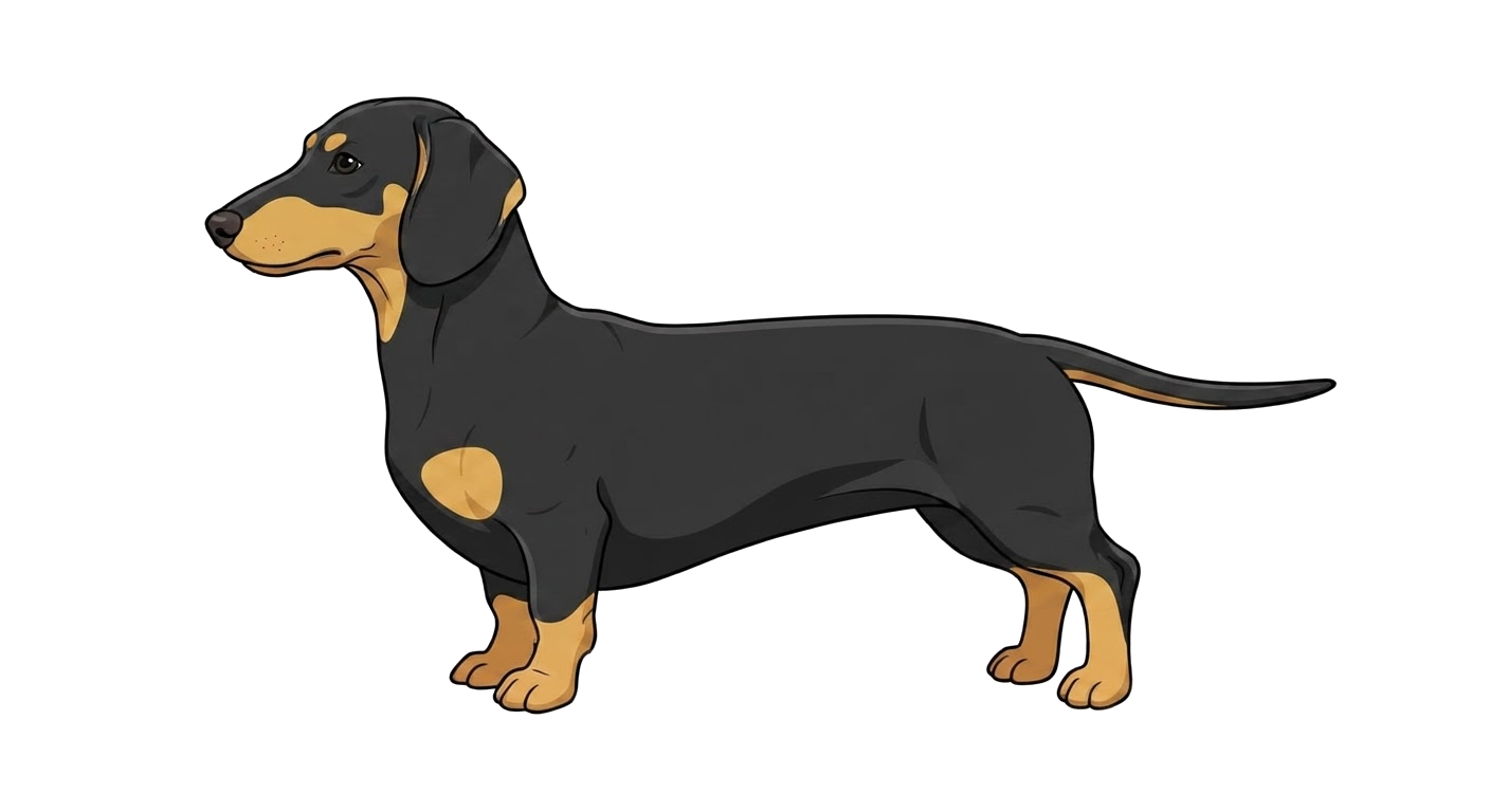 Illustration of a Black and Tan coat