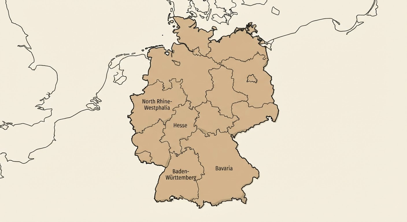 Illustrated map showing the origin of the Dachshund (Smooth Haired)
