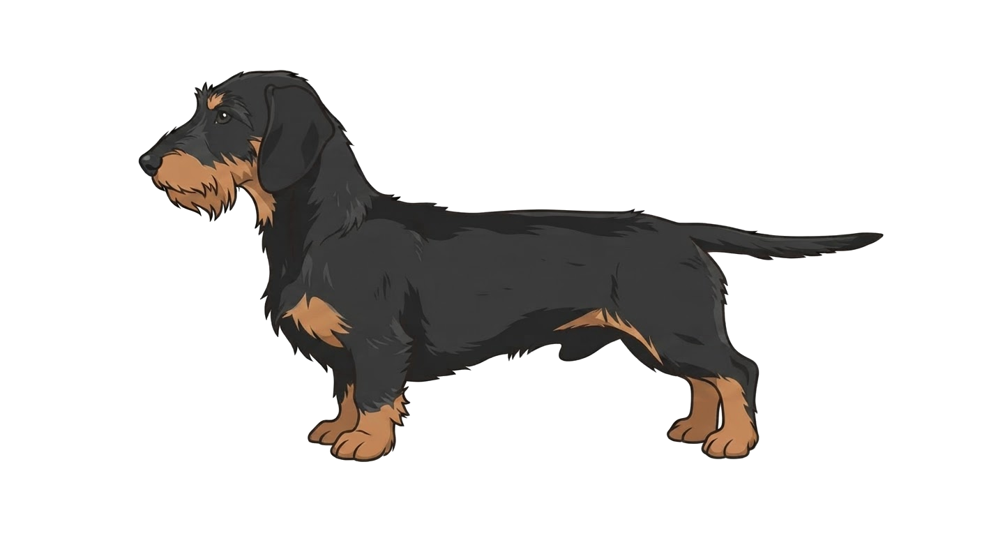 Illustration of a Black and Tan coat