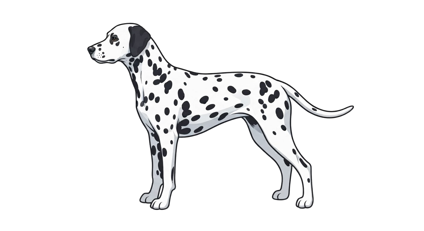 Illustration of a Black Spotted coat