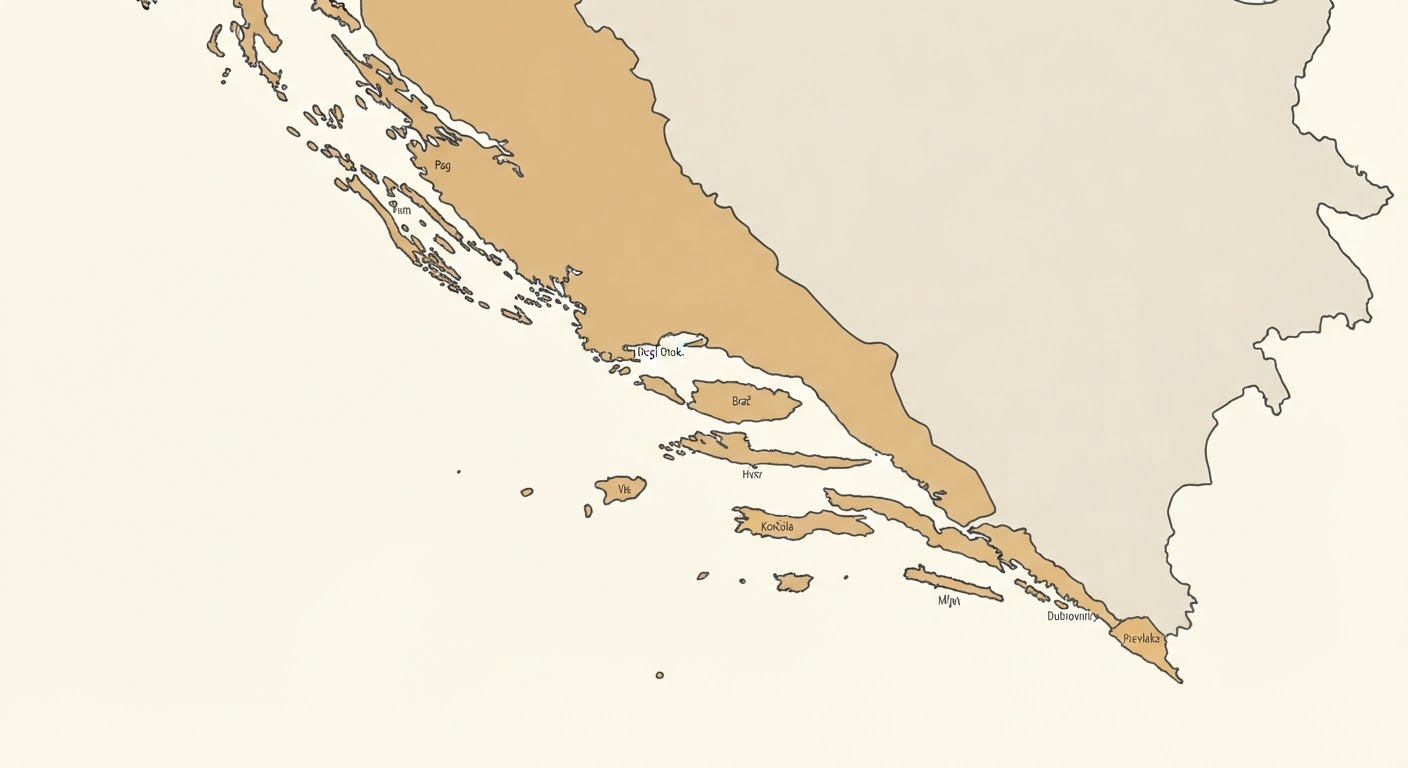 Illustrated map showing the origin of the Dalmatian