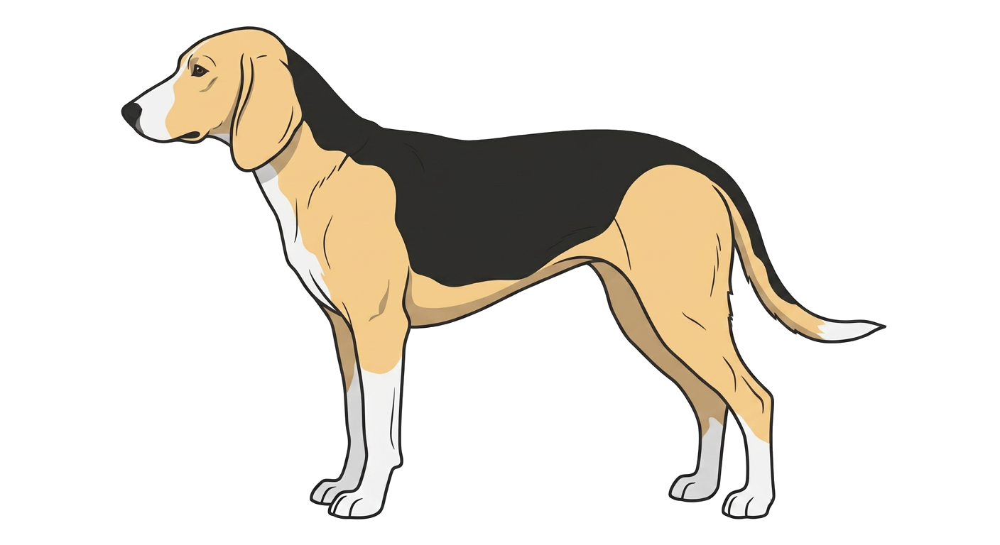 Illustration of a Light Fawn with Black Saddle coat