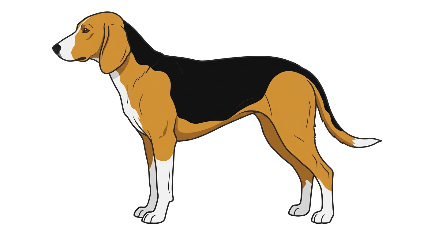 Illustration of a Red-to-Yellow with Black Mantle coat