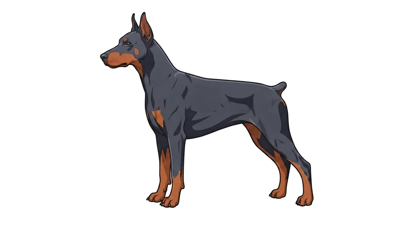 Illustration of a Black and Rust coat