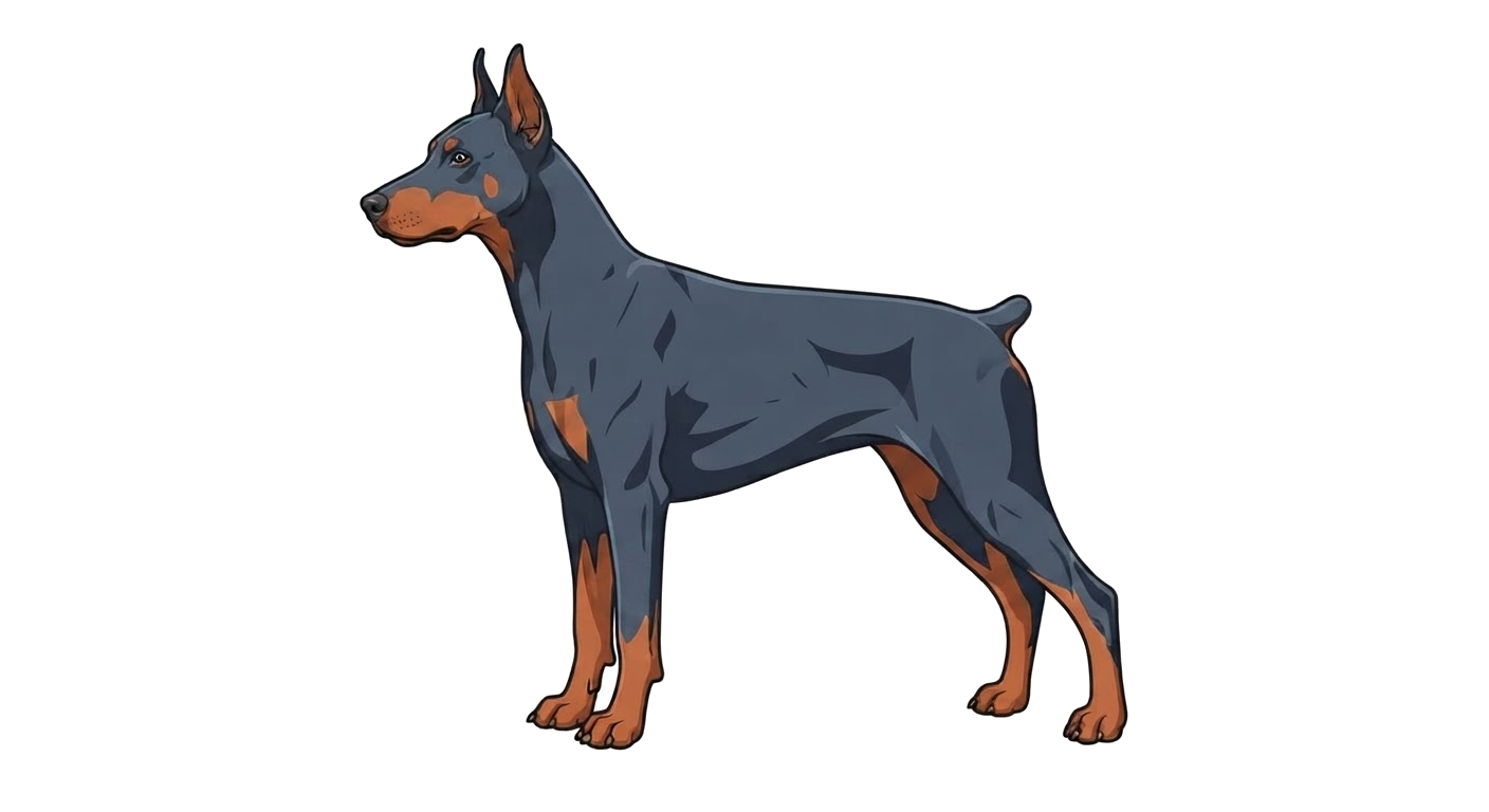 Illustration of a Blue and Rust coat