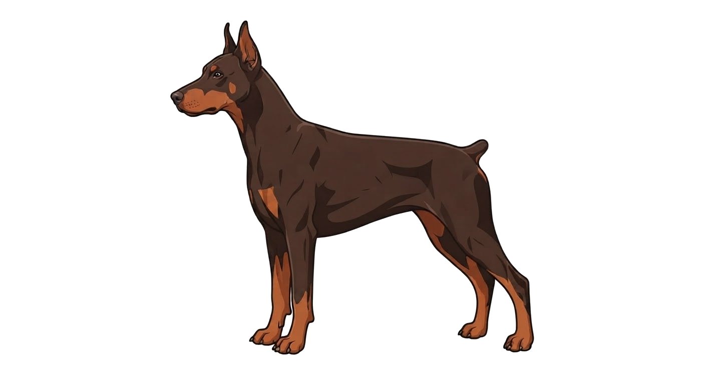 Illustration of a Brown (Red) and Rust coat
