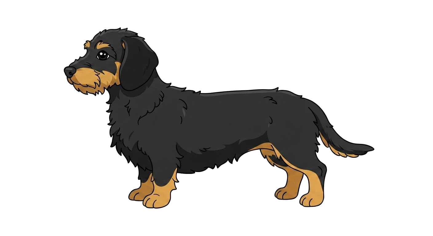 Illustration of a Black and Tan coat