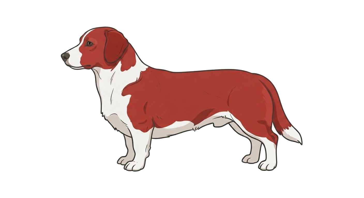 Illustration of a Red & White coat
