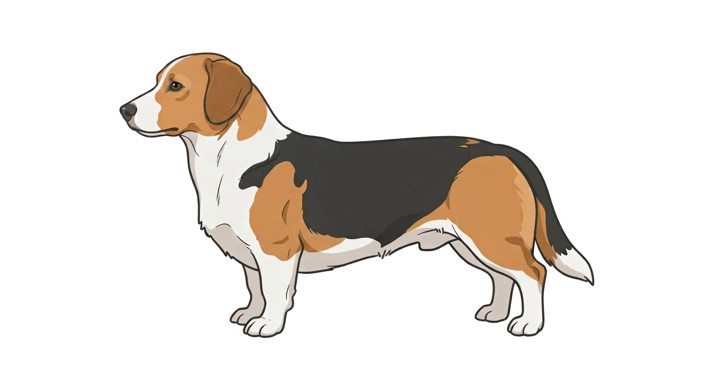 Illustration of a Tricolour coat
