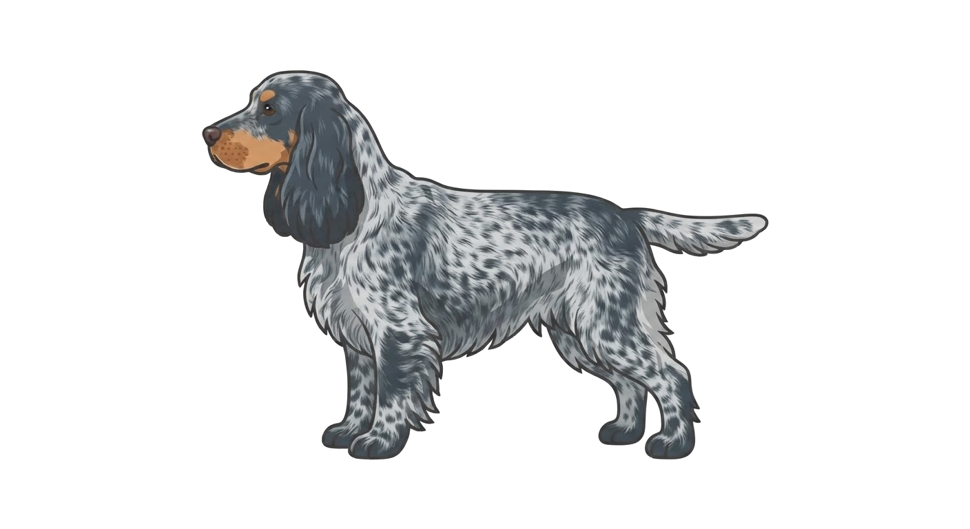Illustration of a Blue & Roan coat