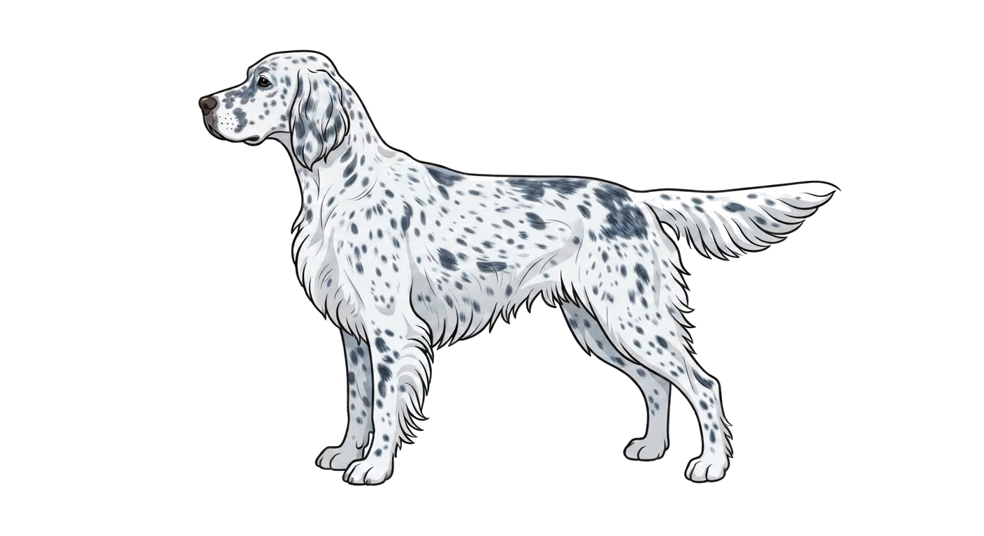 Illustration of a Blue Belton coat
