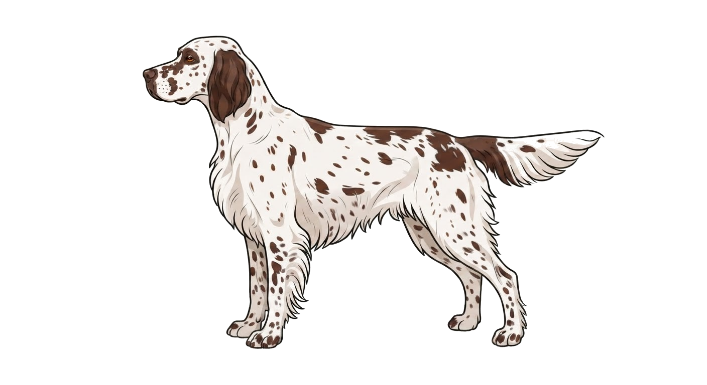 Illustration of a Liver Belton coat