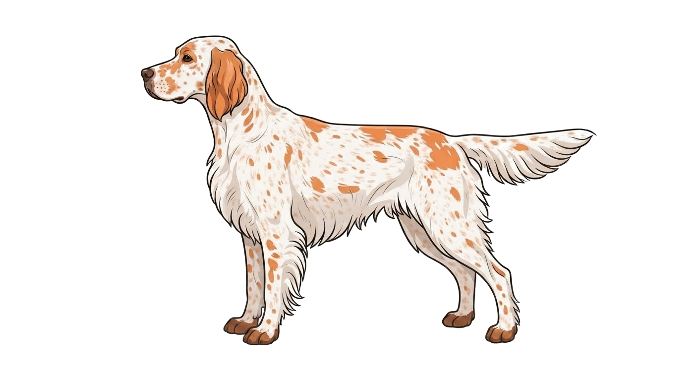 Illustration of a Orange Belton coat