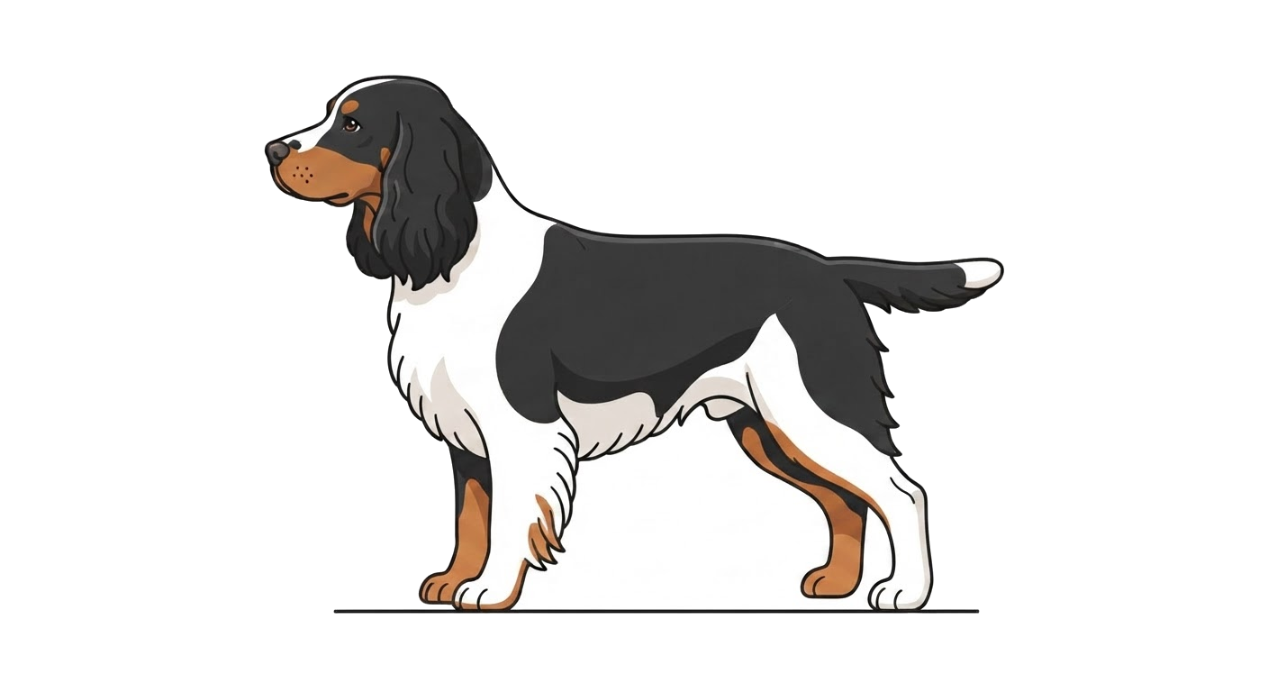 Illustration of a Tricolour coat