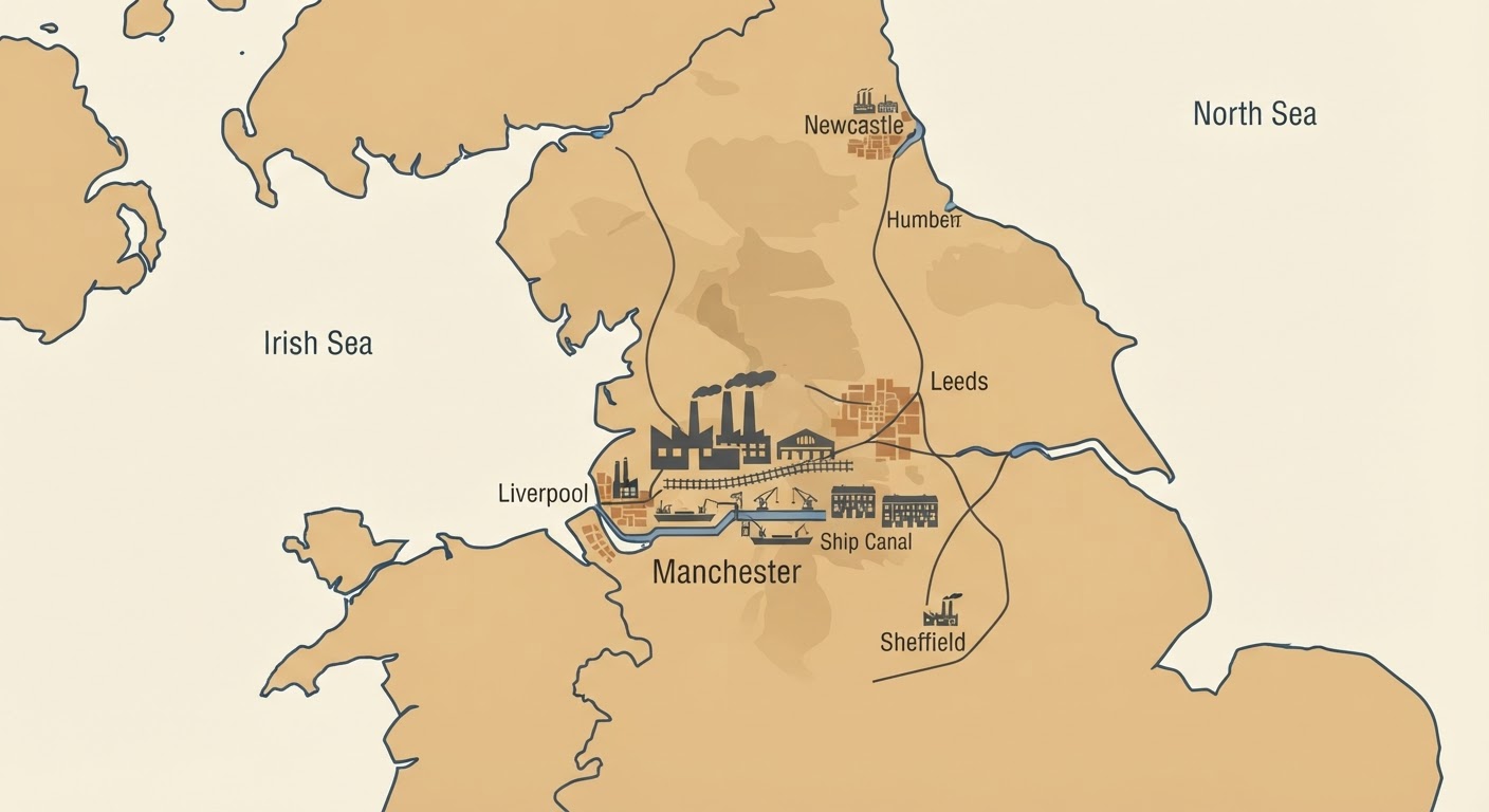 Illustrated map showing the origin of the English Toy Terrier