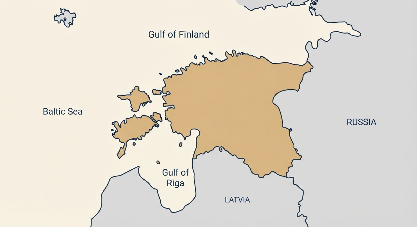 Illustrated map showing the origin of the Estonian Hound