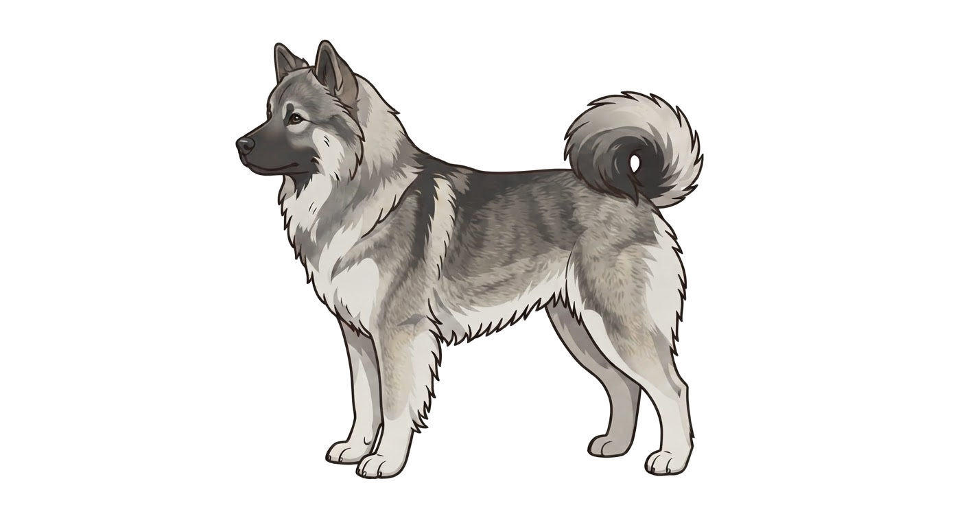 Illustration of a Wolf grey coat