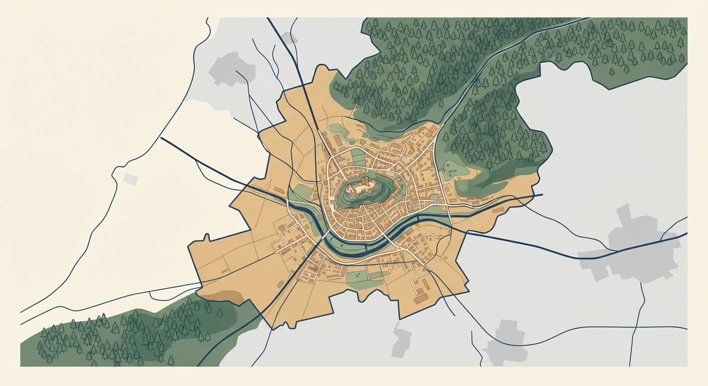 Illustrated map showing the origin of the Eurasier