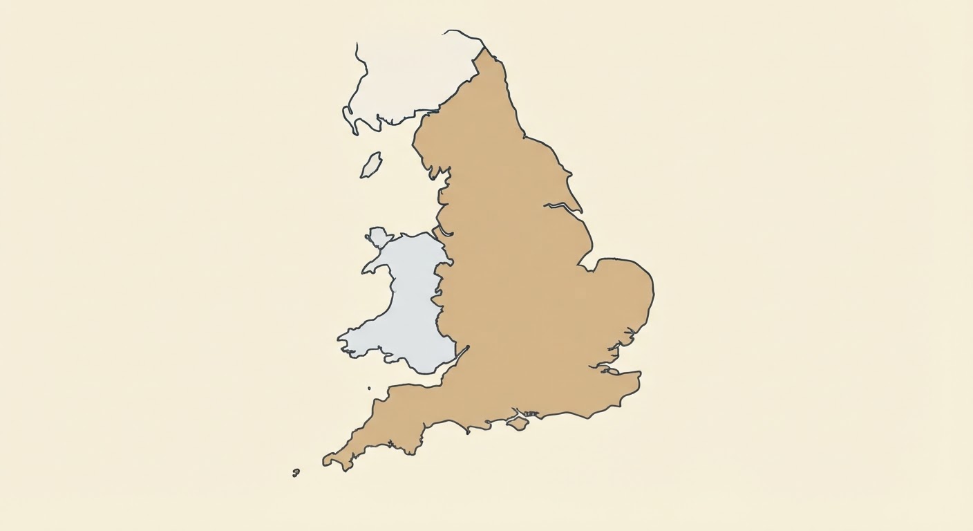 Illustrated map showing the origin of the Field Spaniel
