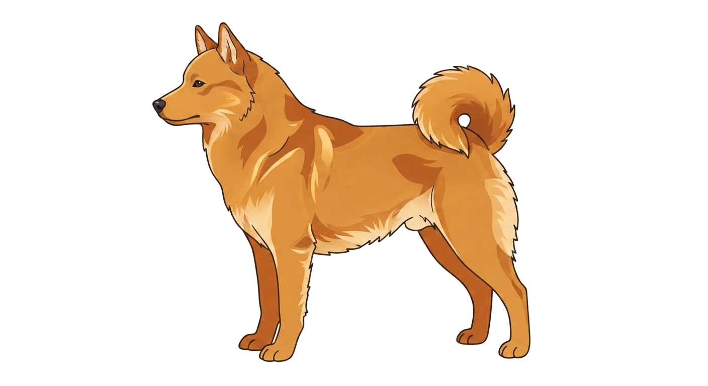 Illustration of a Golden red coat