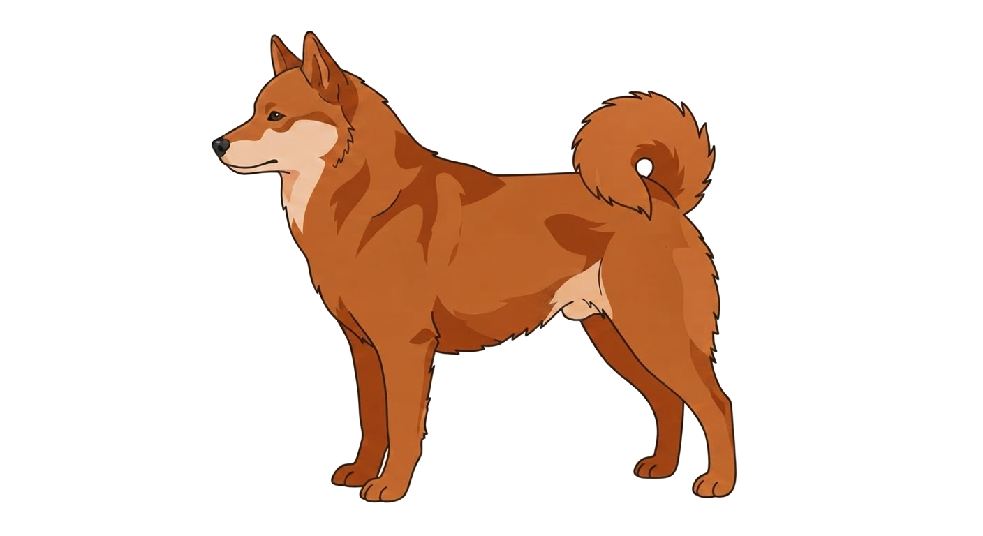 Illustration of a Reddish brown coat