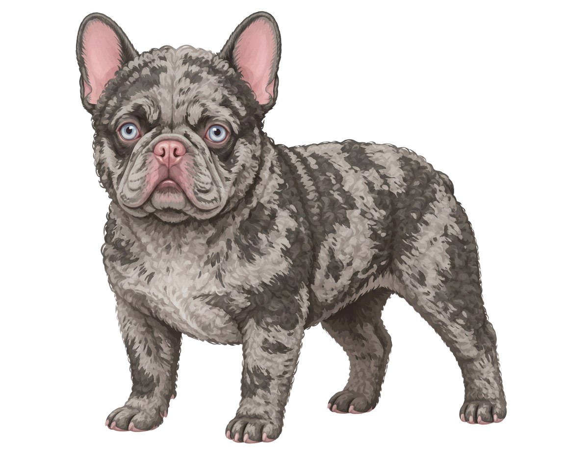 Illustration of a Merle coat