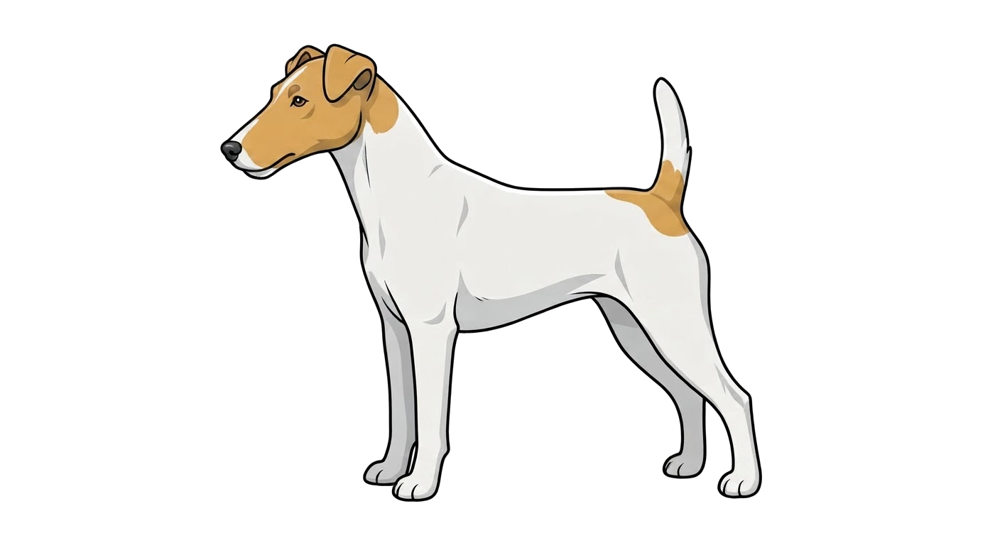 Illustration of a White and tan coat