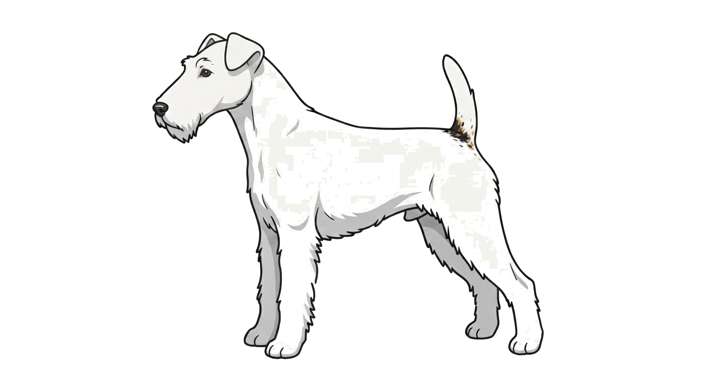 Illustration of a Predominantly white coat