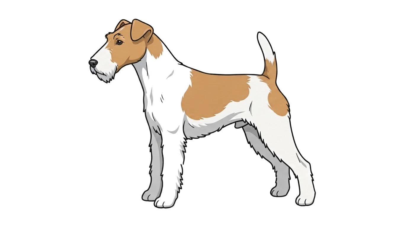 Illustration of a White and tan coat