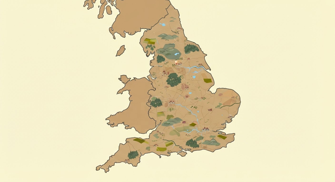 Illustrated map showing the origin of the Foxhound