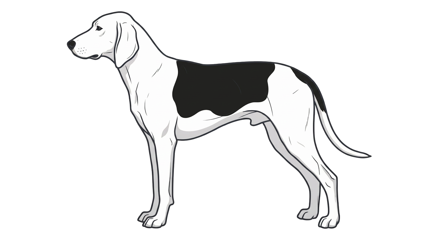 Illustration of a White and Black with Mantle coat