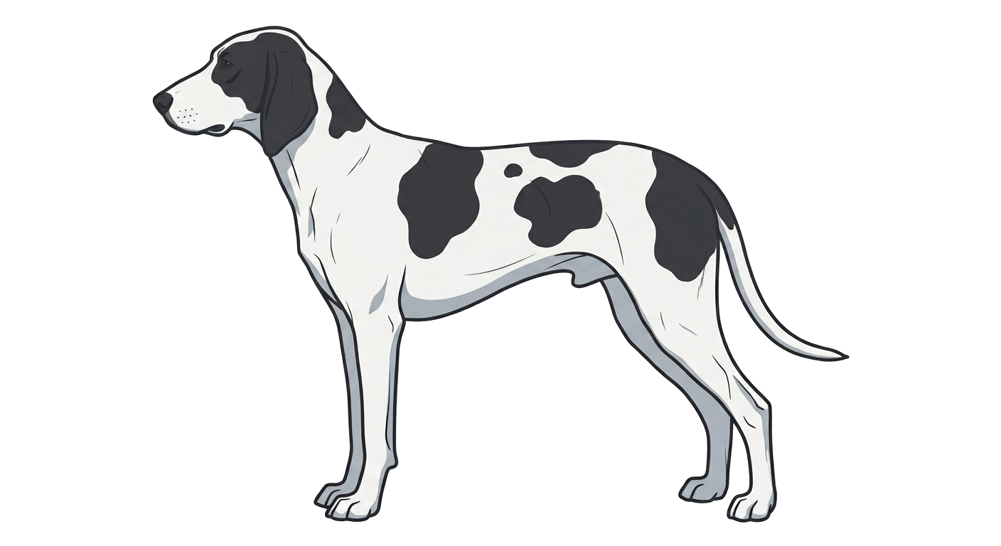 Illustration of a White and Black Patched coat