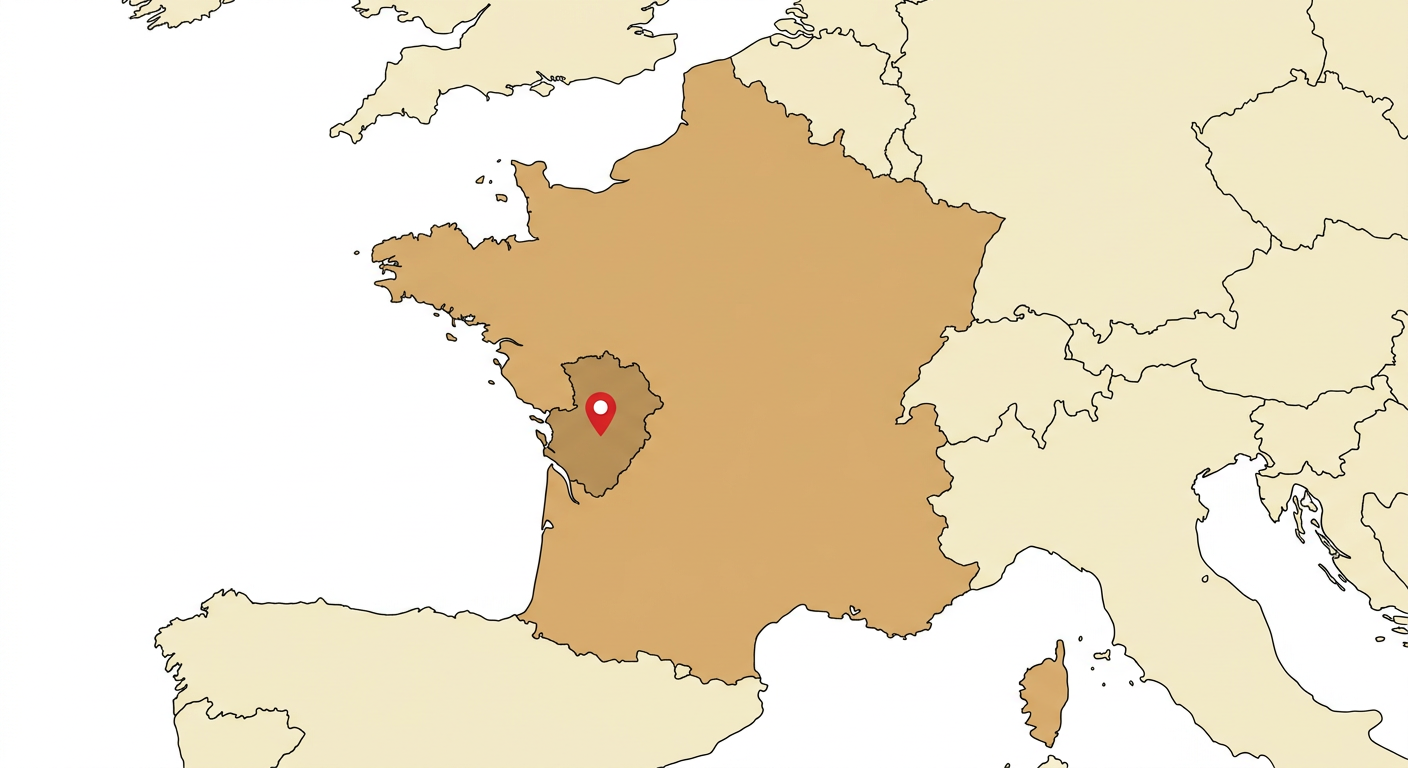 Illustrated map showing the origin of the Français Blanc et Orange