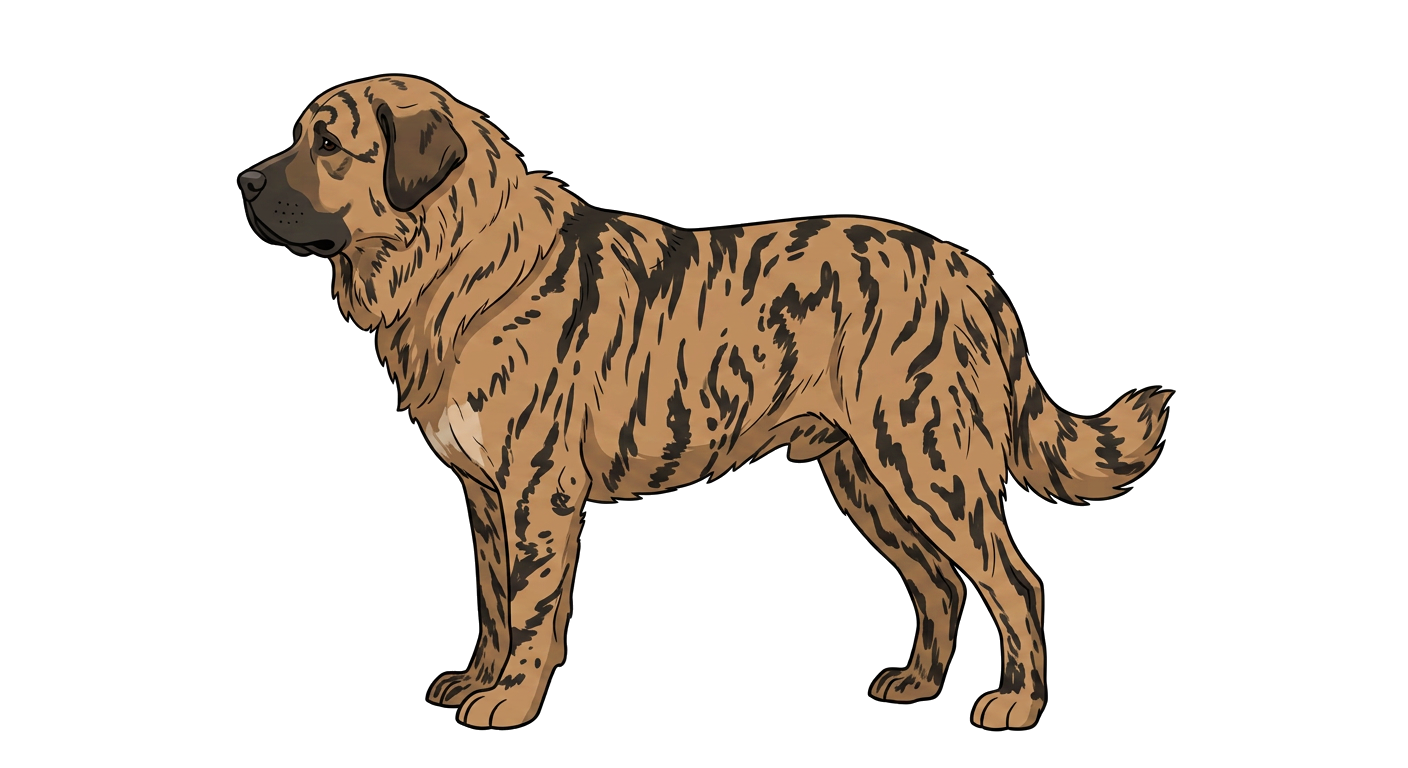 Illustration of a Brindle coat