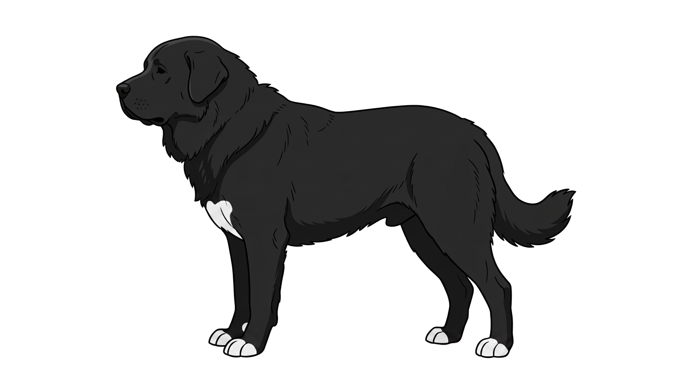 Illustration of a Solid Black coat