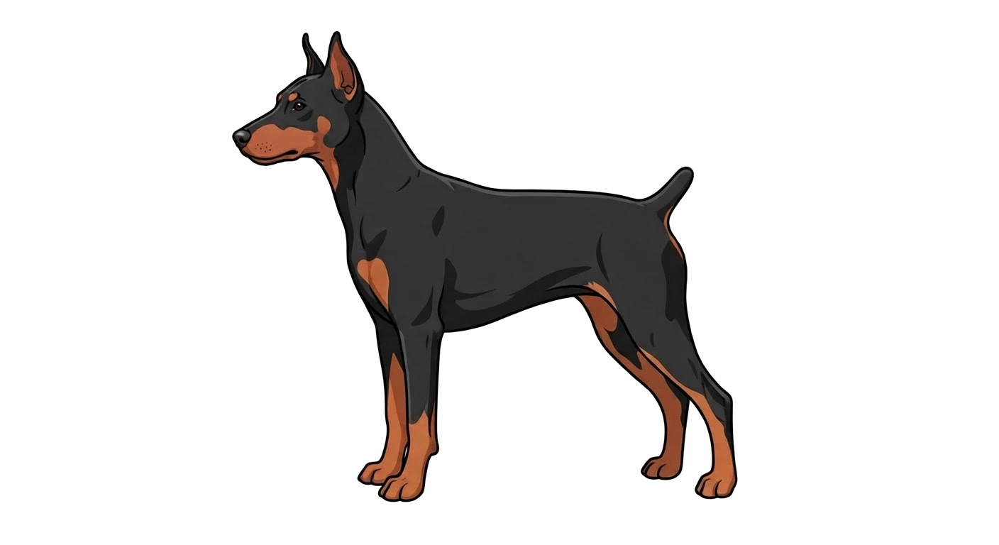 Illustration of a Black and tan coat