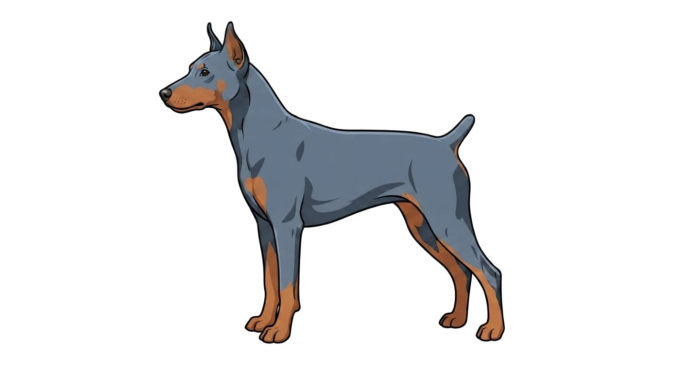Illustration of a Blue and tan coat