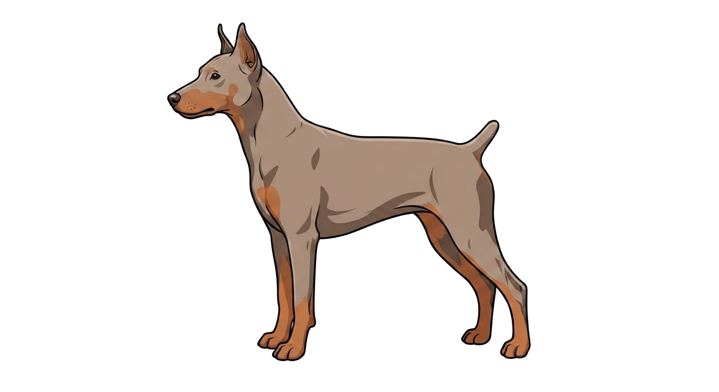 Illustration of a Fawn and tan coat
