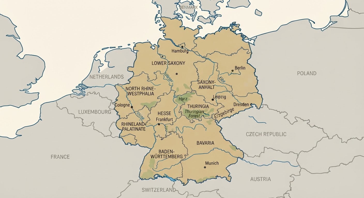 Illustrated map showing the origin of the German Pinscher