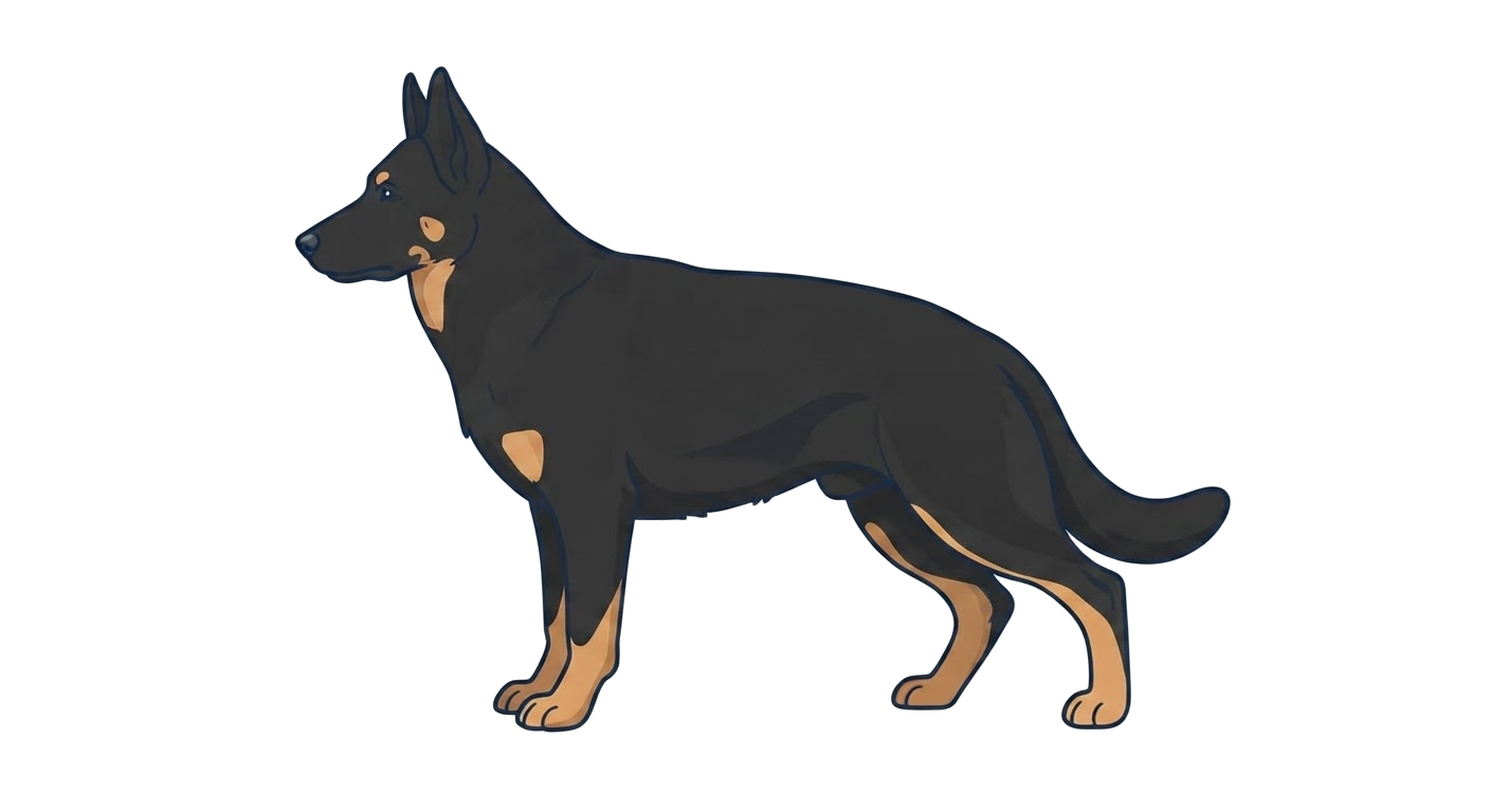 Illustration of a Bicolour coat