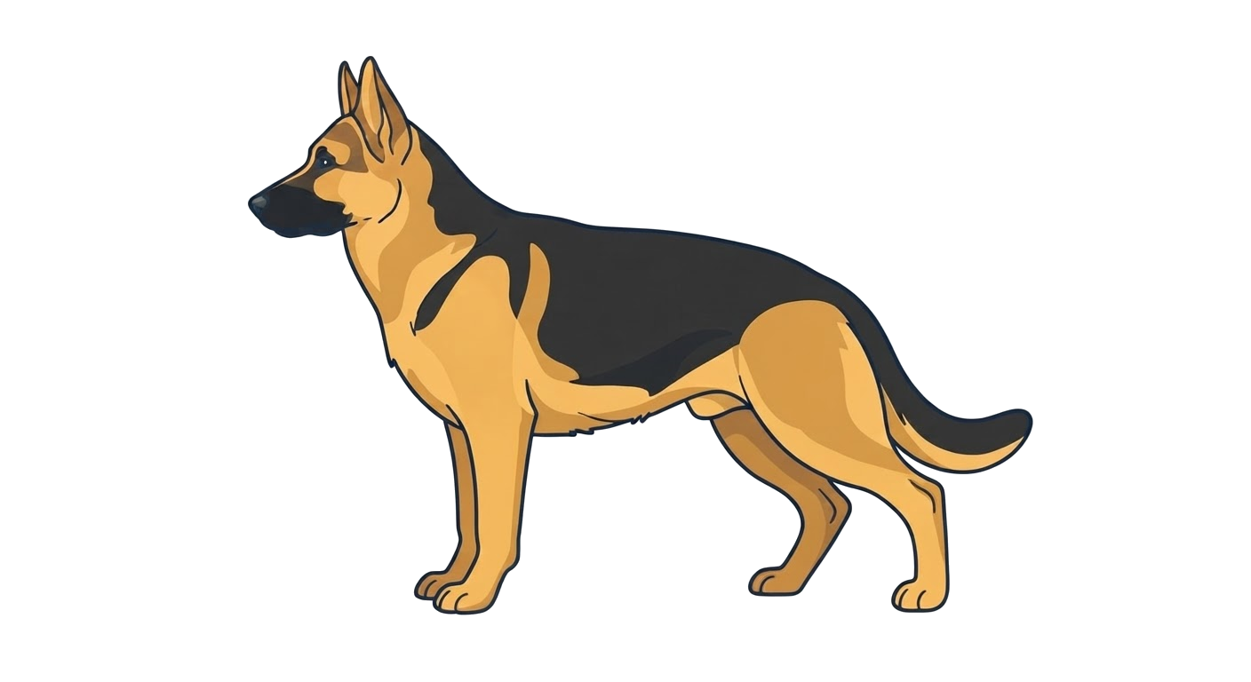 Illustration of a Black and tan coat