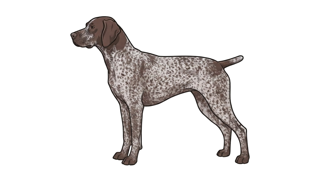 Illustration of a Liver roan coat