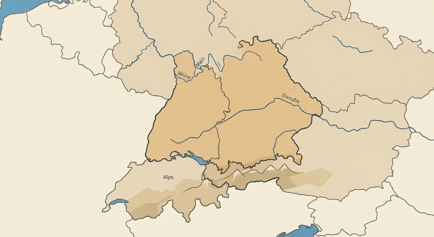 Illustrated map showing the origin of the German Shorthaired Pointer