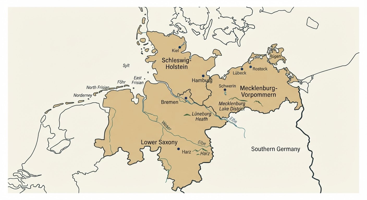Illustrated map showing the origin of the German Wirehaired Pointer