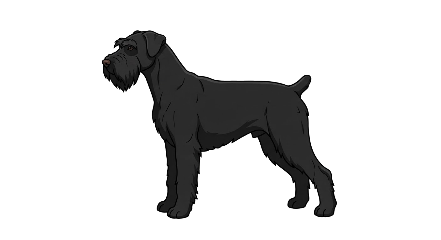 Illustration of a Solid black coat