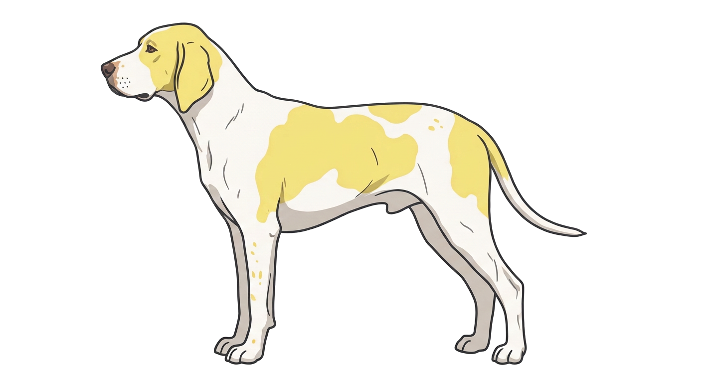 Illustration of a White and Lemon coat