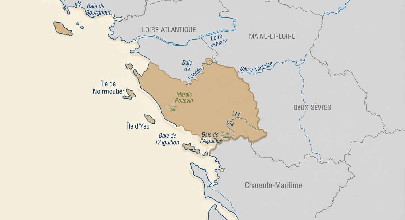 Illustrated map showing the origin of the Grand Basset Griffon Vendeen