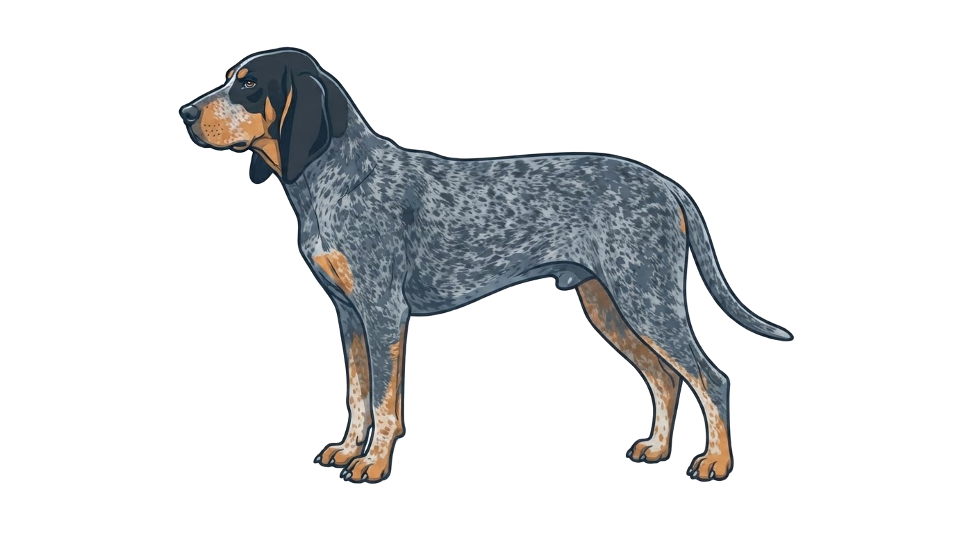 Illustration of a Blue mottled coat