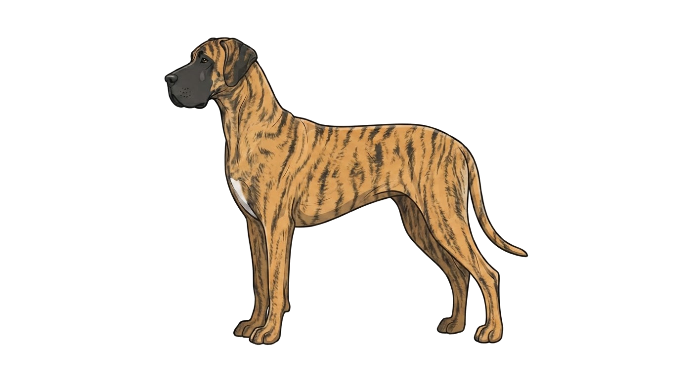 Illustration of a Brindle coat
